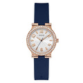 Guess Women's Fawn Blue Rose Gold Tone Analog Watch