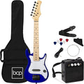 BCP Kids Electric Guitar Beginner Starter Kit w/ 5W Amplifier - 30 in, Metallic Blue