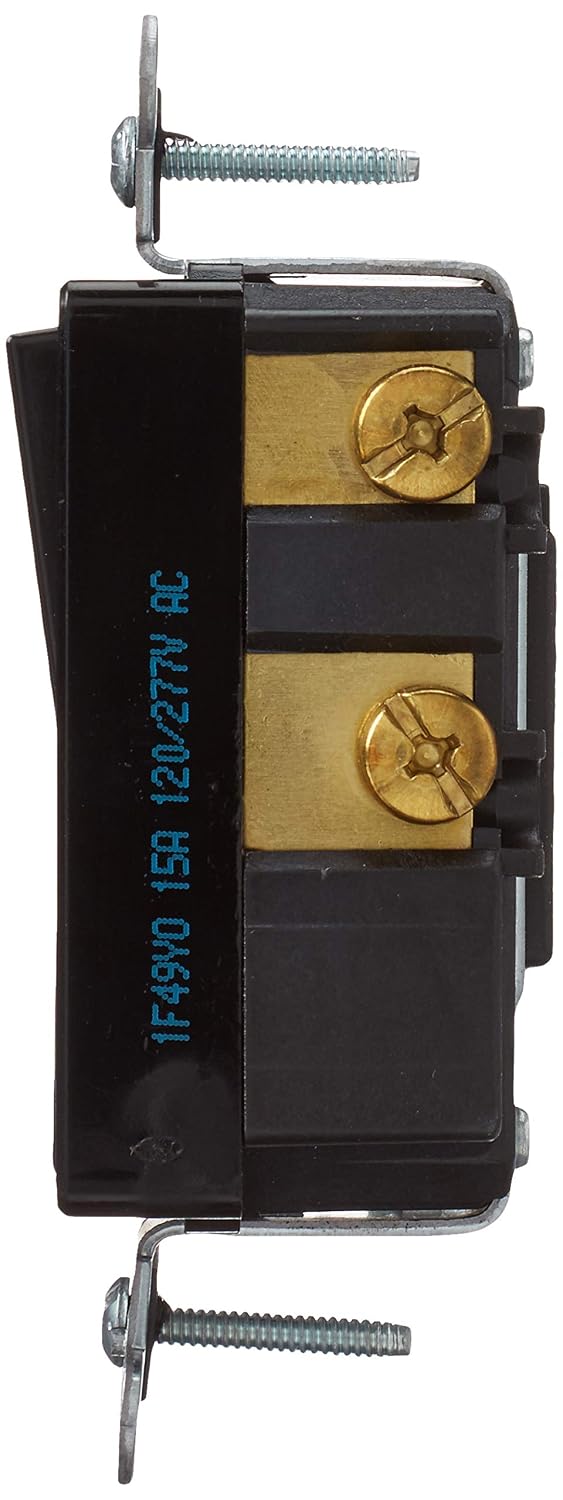 Leviton 15 Amp Decora Rocker 4-Way Switch, Grounding, Black (5604-2E) - 10 Pack