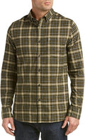 Victorinox Men's Sterner Long Sleeve Flannel Shirt, Vex Khaki, (Size: Large)