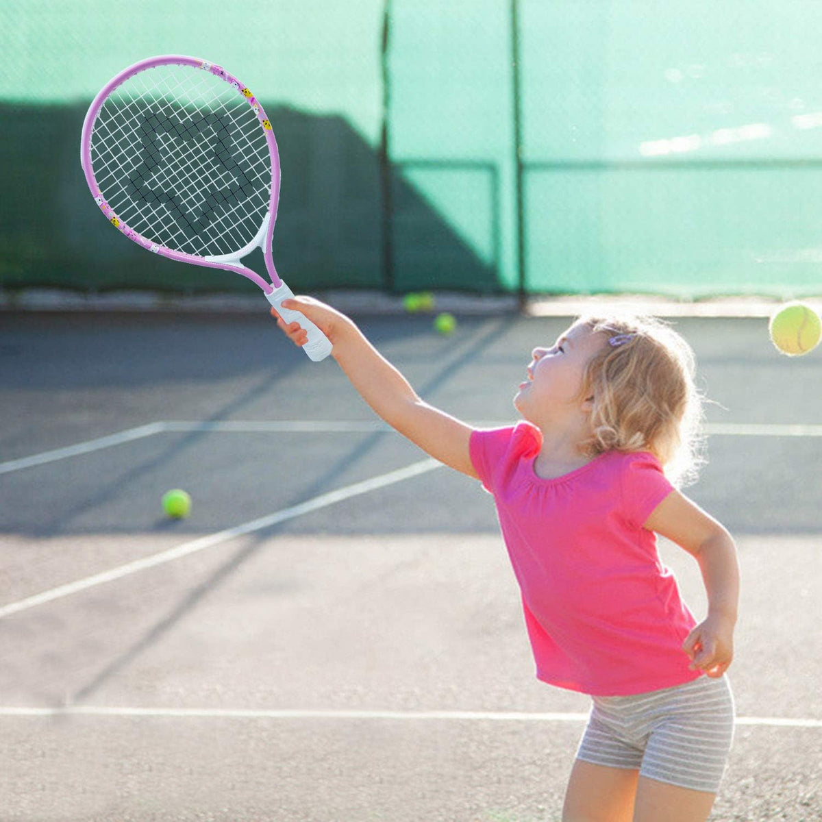 AMA SPORT Kids Tennis Racket for Junior Toddlers Starter Kit 17"with 420D Nylon Shoulder Strap Bag