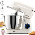 Stand Mixer, 6.5QT 10-Speed Tilt-Head Electric Stand Mixer, 3-In-1 Kitchen Mixer with Bowl, Dough Hook, Whisk and Beater, Food Mixer for Baking, Cake and Most Home Cooks, (Color: Almond Cream)