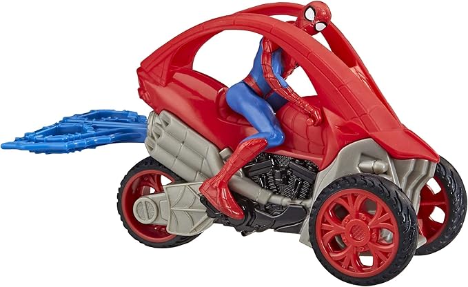 Spider-Man Marvel Stunt Vehicle 6-Inch-Scale Super Hero Action Figure and Vehicle Toy Great Kids for Ages 4 and Up