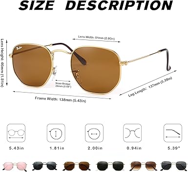 Pro Acme Small Square Sunglasses for Women Men (NEW, OPEN BOX)