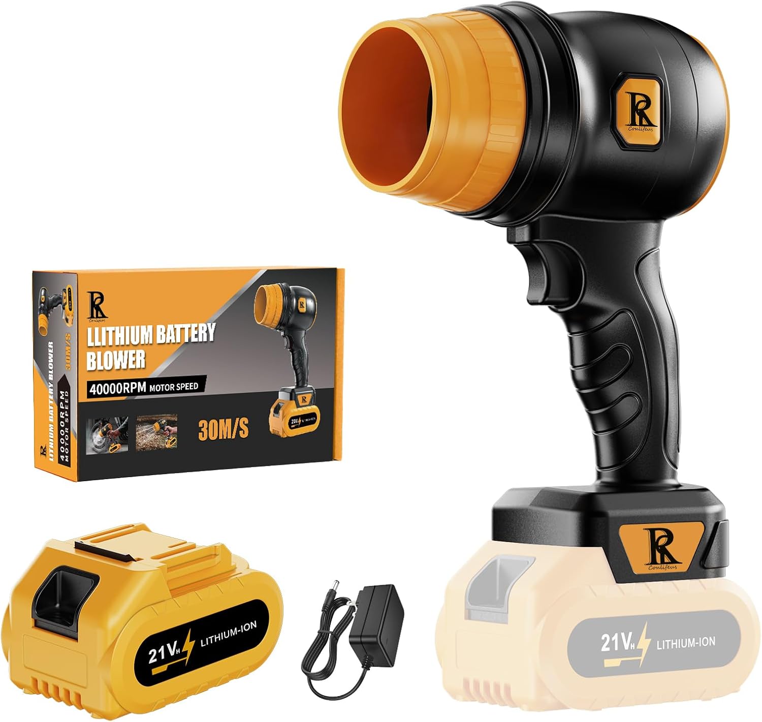 21V Cordless Leaf Blower, Lightweight Handheld 67 MPH Compact Yard Blower for Patio/Garage & Window Track Cleaning – Battery & Fast Charger Included