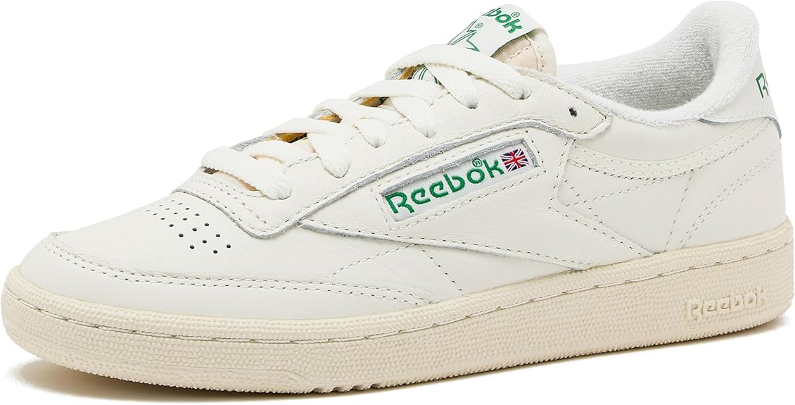 Reebok Women's Club C 85 Vintage Tennis Sneakers, Casual White Shoes Size 8