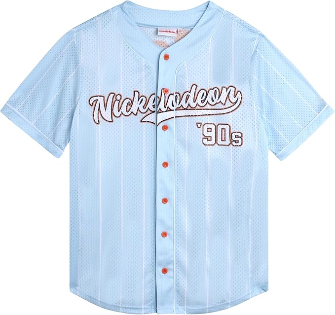 Nickelodeon 90's Baseball Jersey (Blue)      NEW