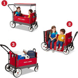 Radio Flyer Convertible Stroller Wagon for Kids - Red (Ages 1+)