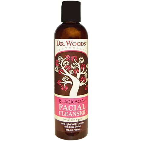 Dr. Woods: Facial Cleanser Black Soap & Organic Shea Butter, 8 oz
