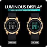 Mens Watch Ultra-Thin Digital Sports Watch blk &gold (OPEN BOX)