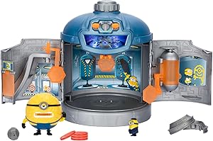 Minions Despicable Me 4 - Mega Transformation Chamber | Transform AVL Jerry Into Mega Jerry | Chamber Opens Out to Transform Into an AVL Training Center Playset | with Lights & Sounds Minions