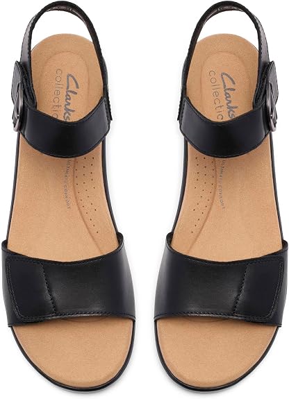 CLARKS Women's Emily2 Amanda in Black Leather - 8M