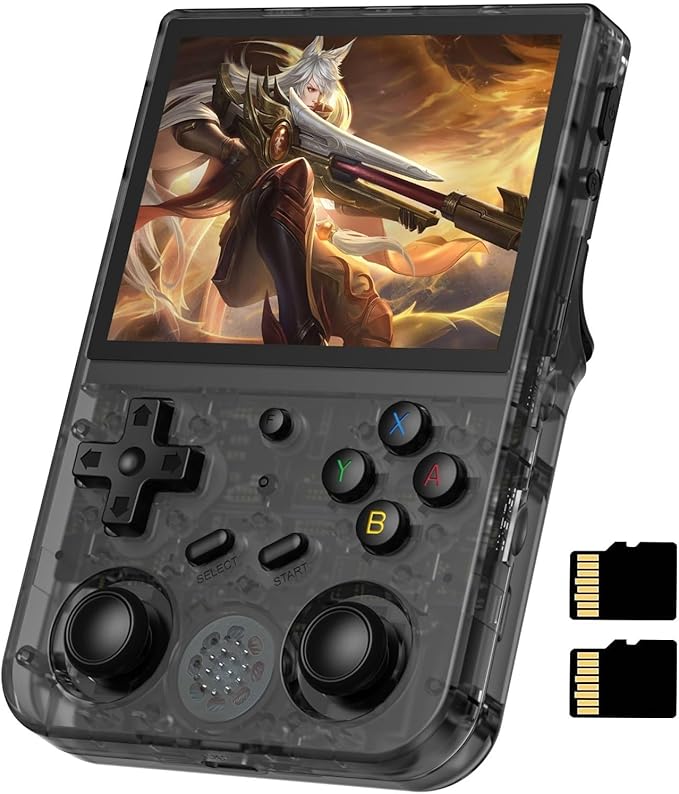 RG353V Handheld Game Console , Dual OS Android 11 and Linux System Support 5G WiFi 4.2 Bluetooth Moonlight Streaming TV Output Built-in 64G SD Card 4452 Games