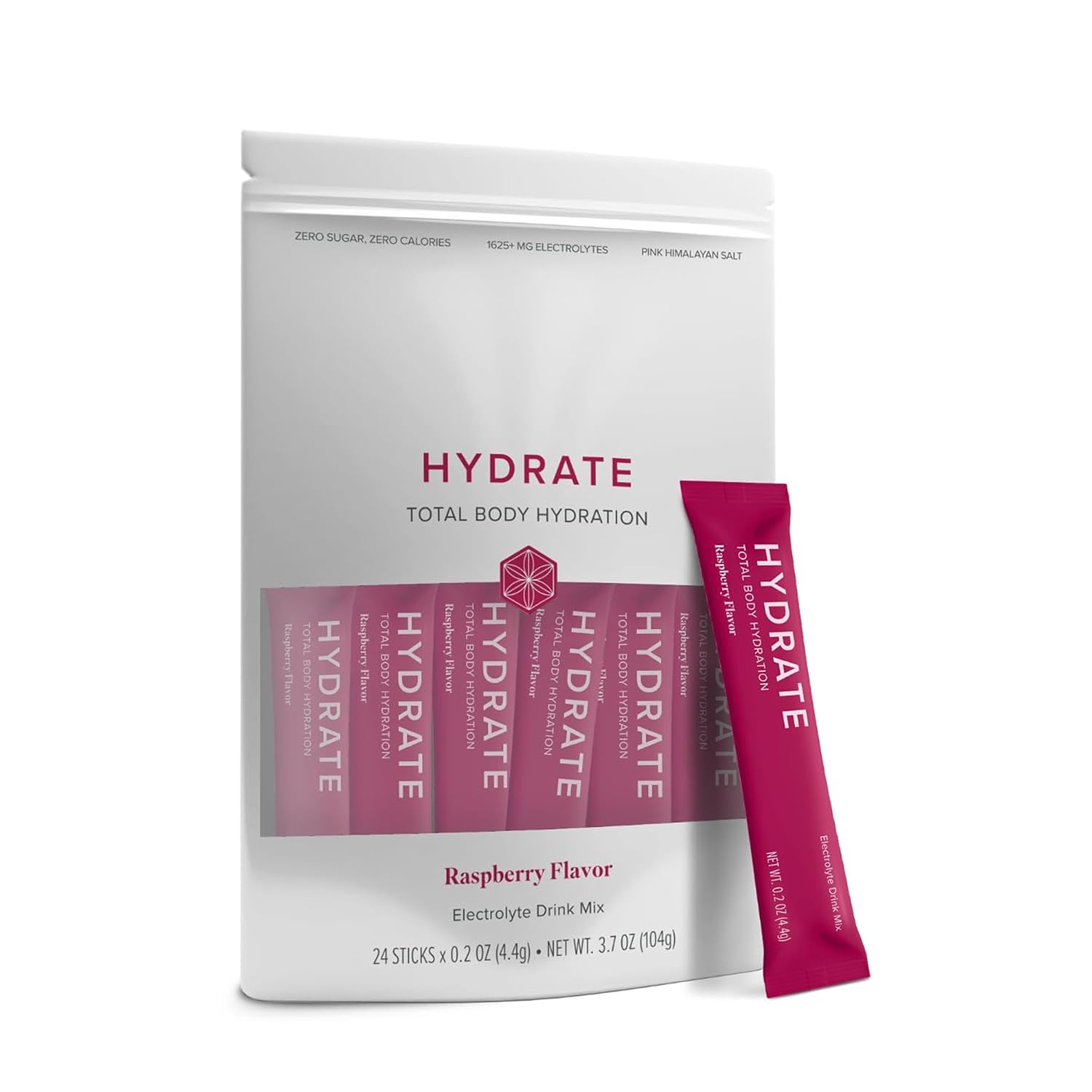 Isagenix Hydrate - Raspberry Flavor - 0.2 oz Sticks - 24 Serving