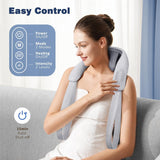 Neck Massager with Heat, Cordless Deep Tissue 4D Expert Kneading Massage, - Gray (NEW, OPEN BOX)