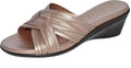 ITALIAN Shoemakers Women's Saylor Wedge Sandal - Rose Gold - Size 10