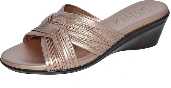 ITALIAN Shoemakers Women's Saylor Wedge Sandal - Rose Gold - Size 10