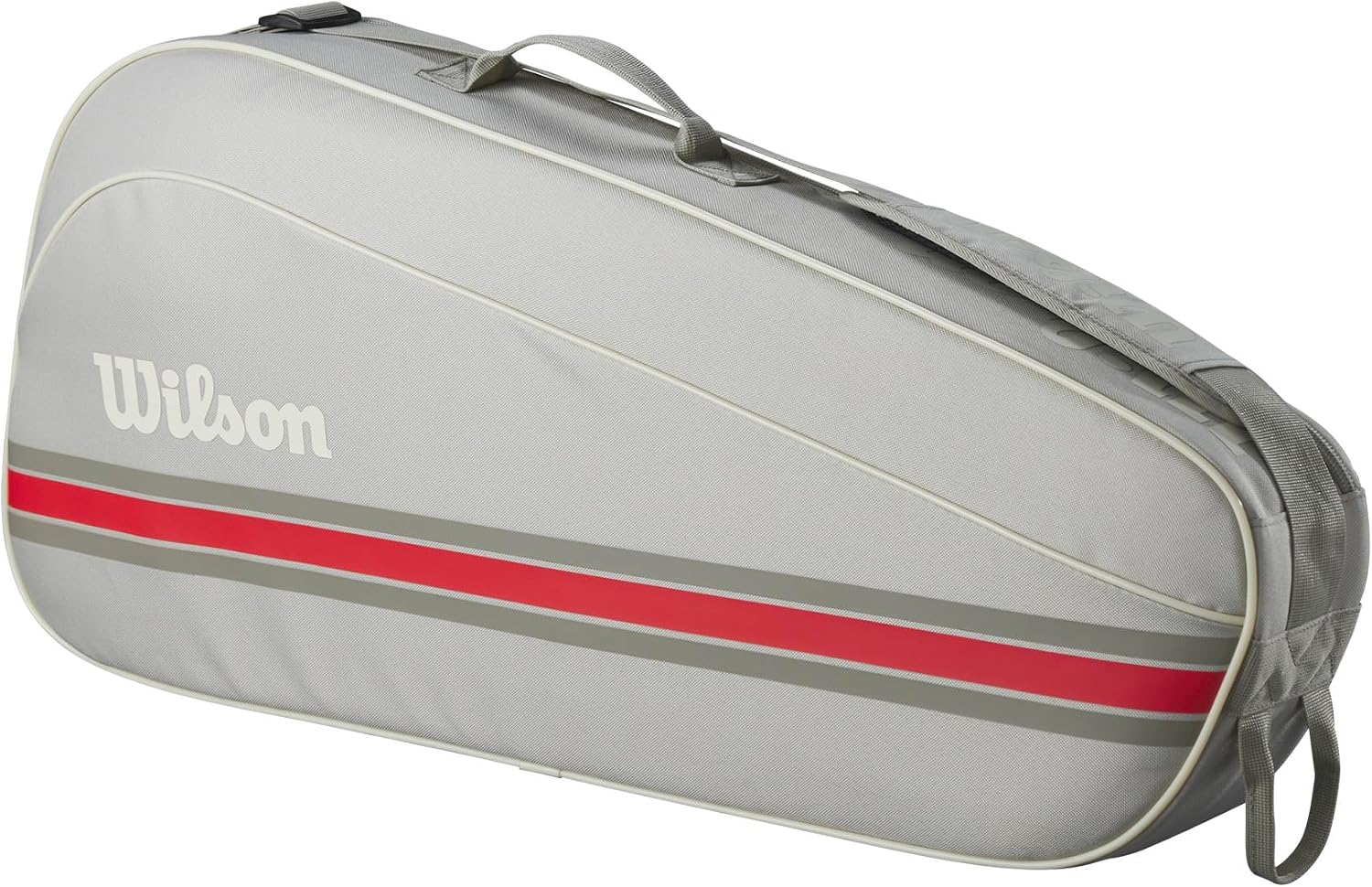 WILSON 2025 Team Tennis Racket Bags (Up to 3 Rackets) - Color : Oats/Red