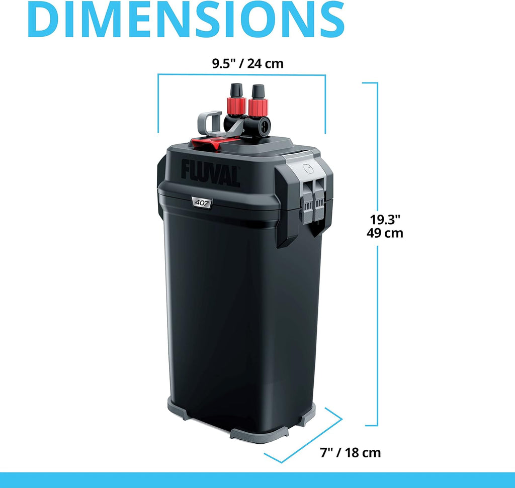 Fluval 407 Performance Canister Filter - For Aquariums Up To 100 Gallons