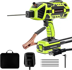 110V 120Amp Welding Machine Handheld Portable ARC Welder Gun Hand Held Welder Machine with Digital Display IGBT Inverter 6 Variable Current Adjustment for 1/16''-1/8'' Welding Rods