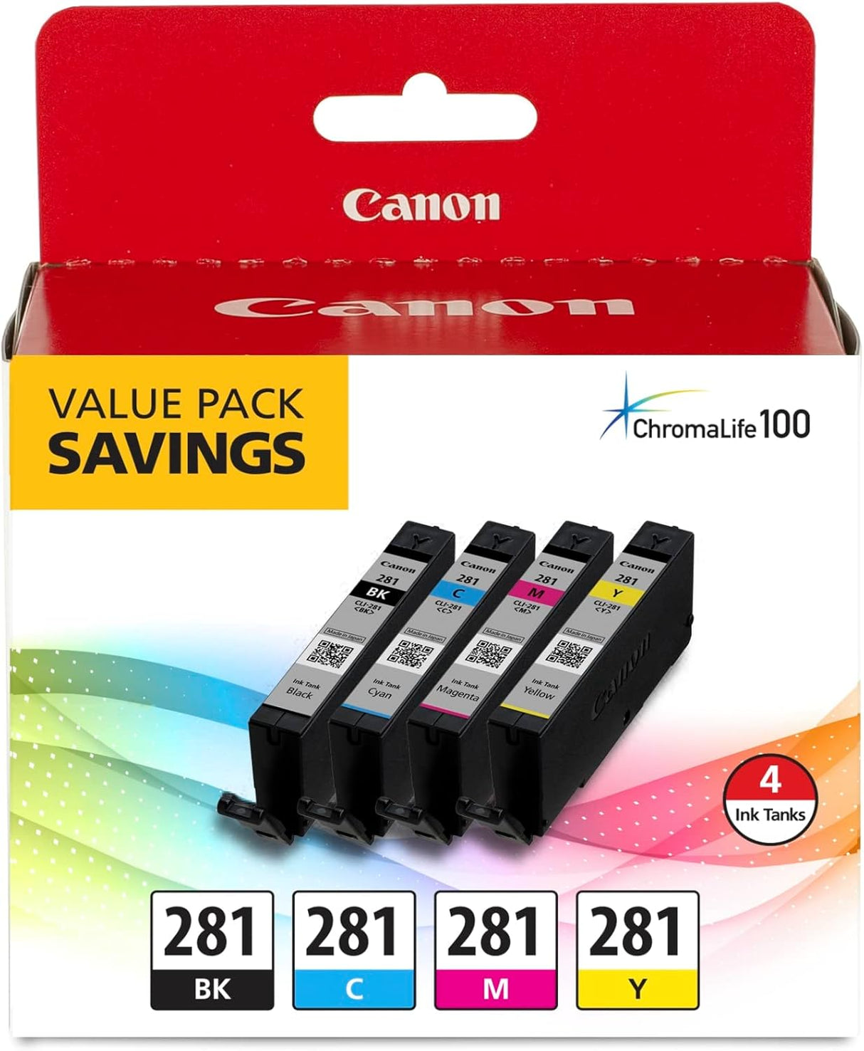 Canon 4 Pack Ink Cartridge (BK C M Y) (new open box)