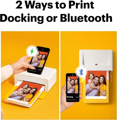 KODAK Dock Plus 4x6'' Photo Printer, 50 Sheets, Docking & Bluetooth Smartphone Printer for iPhone & Android