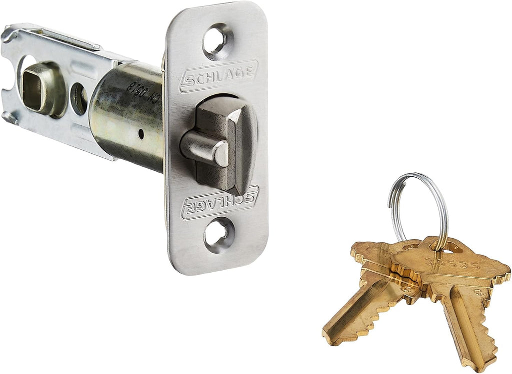J-Series by Schlage Solstice Door Lever with Standard Trim - Keyed Entry Lock - Satin Nickel (J54 SOL 619)