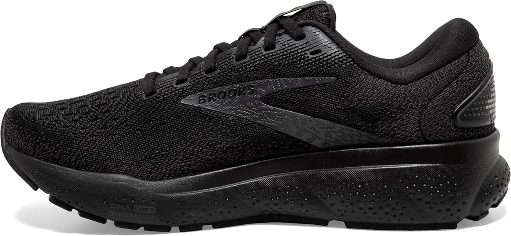 Brooks Men’s Ghost 16 Neutral Running Shoe - Black/Black/Ebony - Size 9.5 M