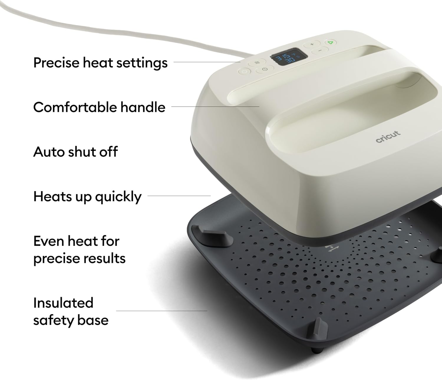 Cricut EasyPress® SE – 9 in x 9 in Heat Press - Taupe
