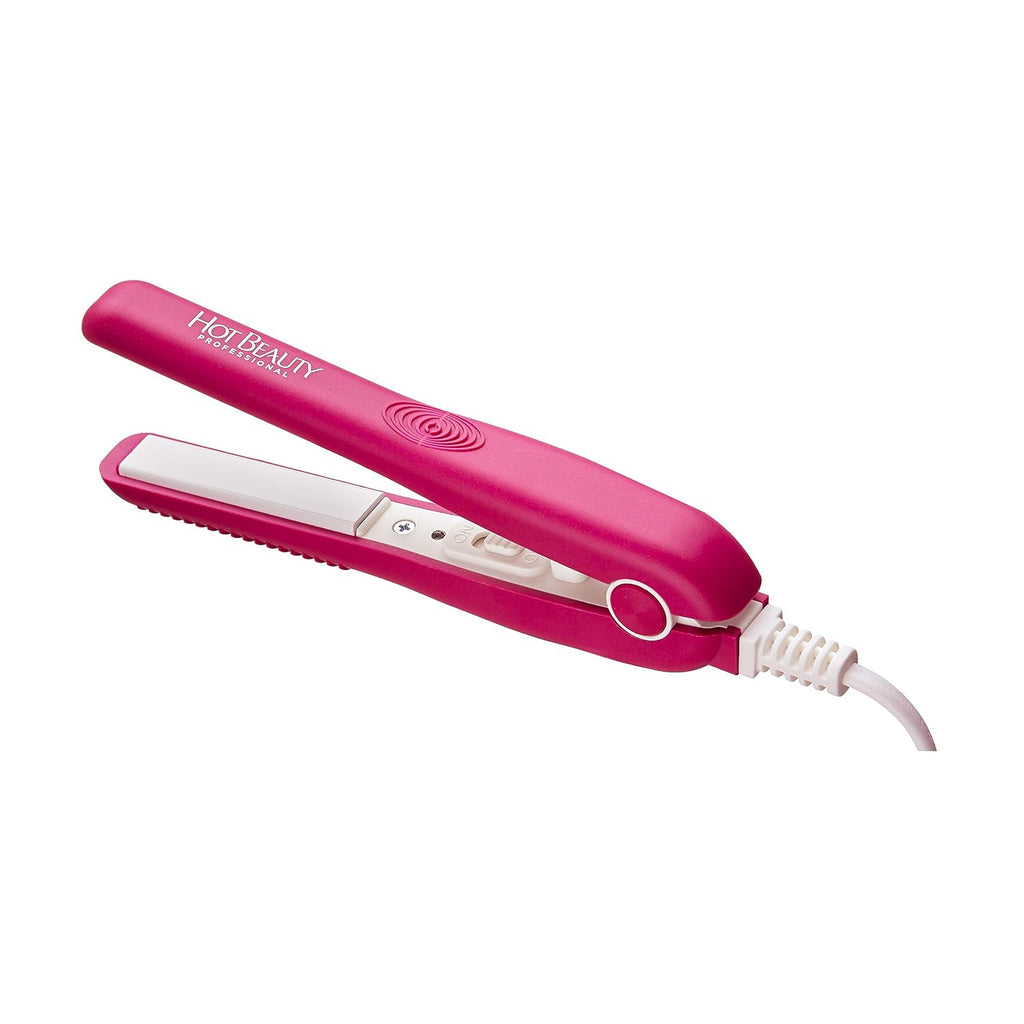 Hot Beauty Ceramic High Heat Level Flat Irons 2-in-1 Value Pack 1" and Mini 1/2" with Free Travel Pouch