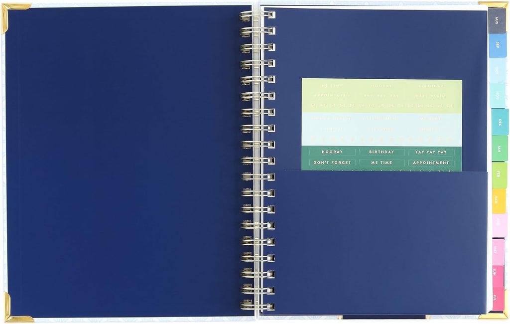 2026-2027 Spiral Daily Simplified Planner - by Emily Ley- Carolina Trellis