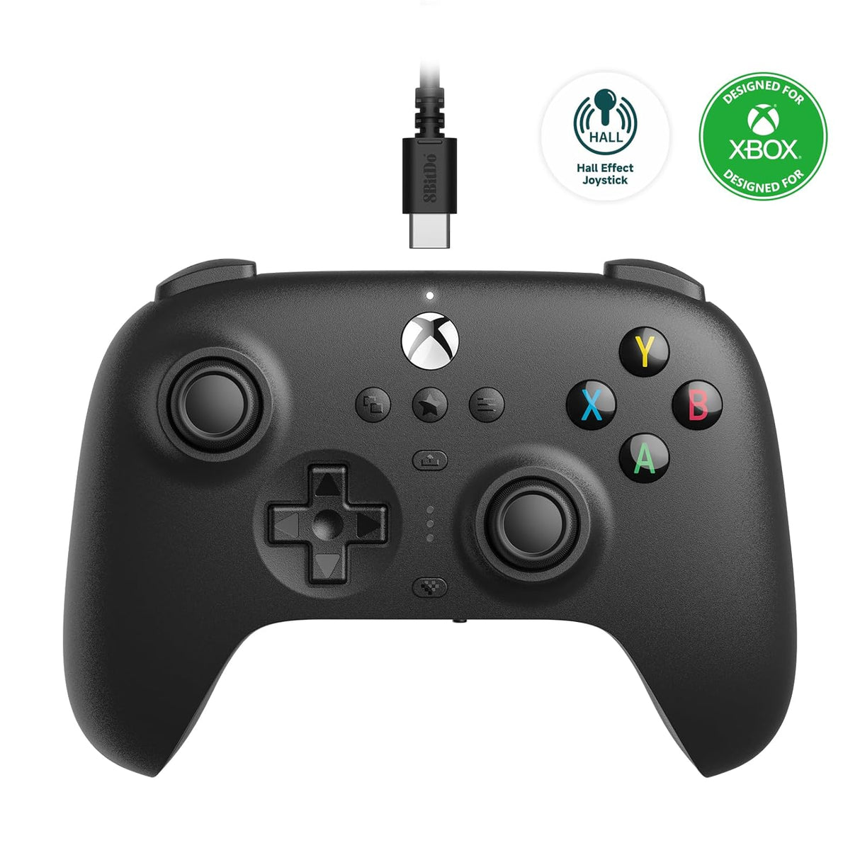 8Bitdo Ultimate Wired Controller for Xbox, Hall Effect Joysticks and Hall Triggers, Compatible with Xbox Series X|S, Xbox One, Windows 10 & Windows 11 - Officially Licensed (Black) (new Open box)