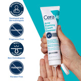 CeraVe Acne Foaming Cream Wash 4% Benzoyl Peroxide Treatment 5 Oz