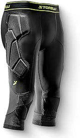 Storelli Sports BSGK34LEG2BKYL - BodyShield GK 3/4 Leggings Black, Youth - Large