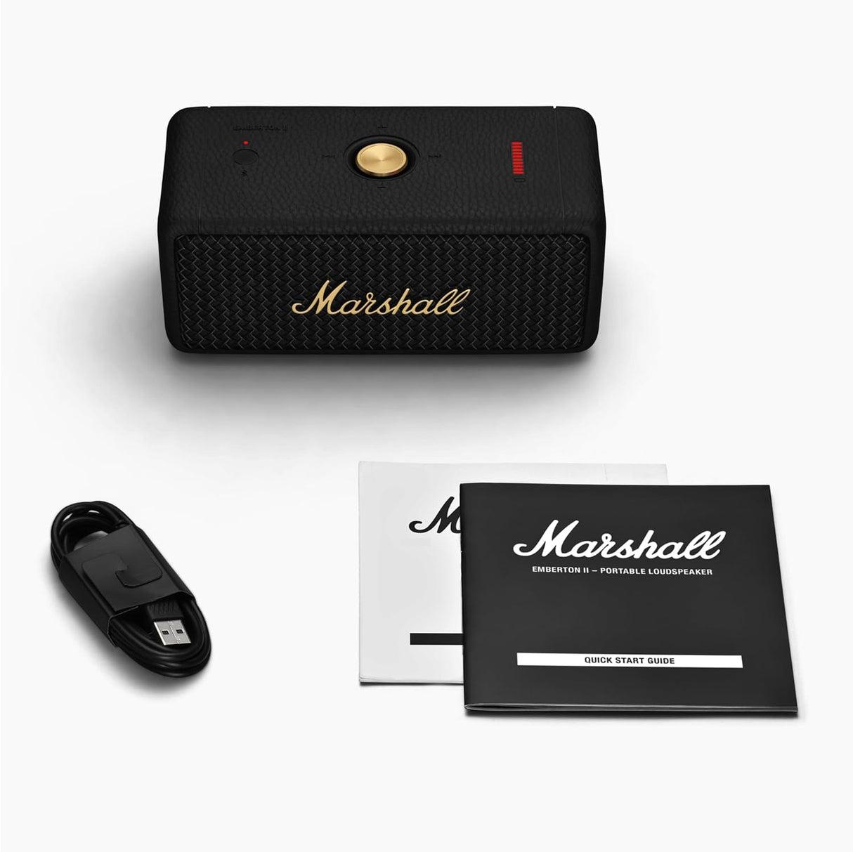 Marshall - Emberton II Portable Bluetooth Speaker - Black/Brass $169.99 2794 (New Open Box)