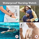 Nurse Watch for Nurses Doctors Students Women Men, Waterproof Analog Watches with Luminous Dial and Japanese Quartz Movement,Easy to Read Military Time Watch with Second Hand, 12/24 Hours,Silicone Band (OPEN BOX)