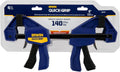 IRWIN QUICK-GRIP - 6 in Mini One-Handed Bar Clamps - 4-Pack - Blue - Medium Duty