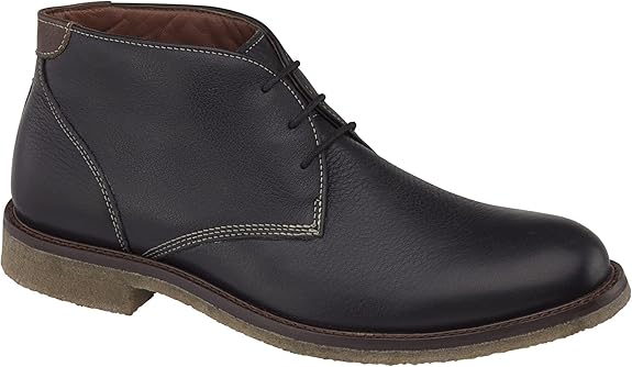 Johnston & Murphy Men's Copeland Chukka Boot, Black Tumbled Full Grain Size 9
