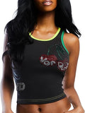 Von Dutch Women’s Rhinestone Crop Tank Size L