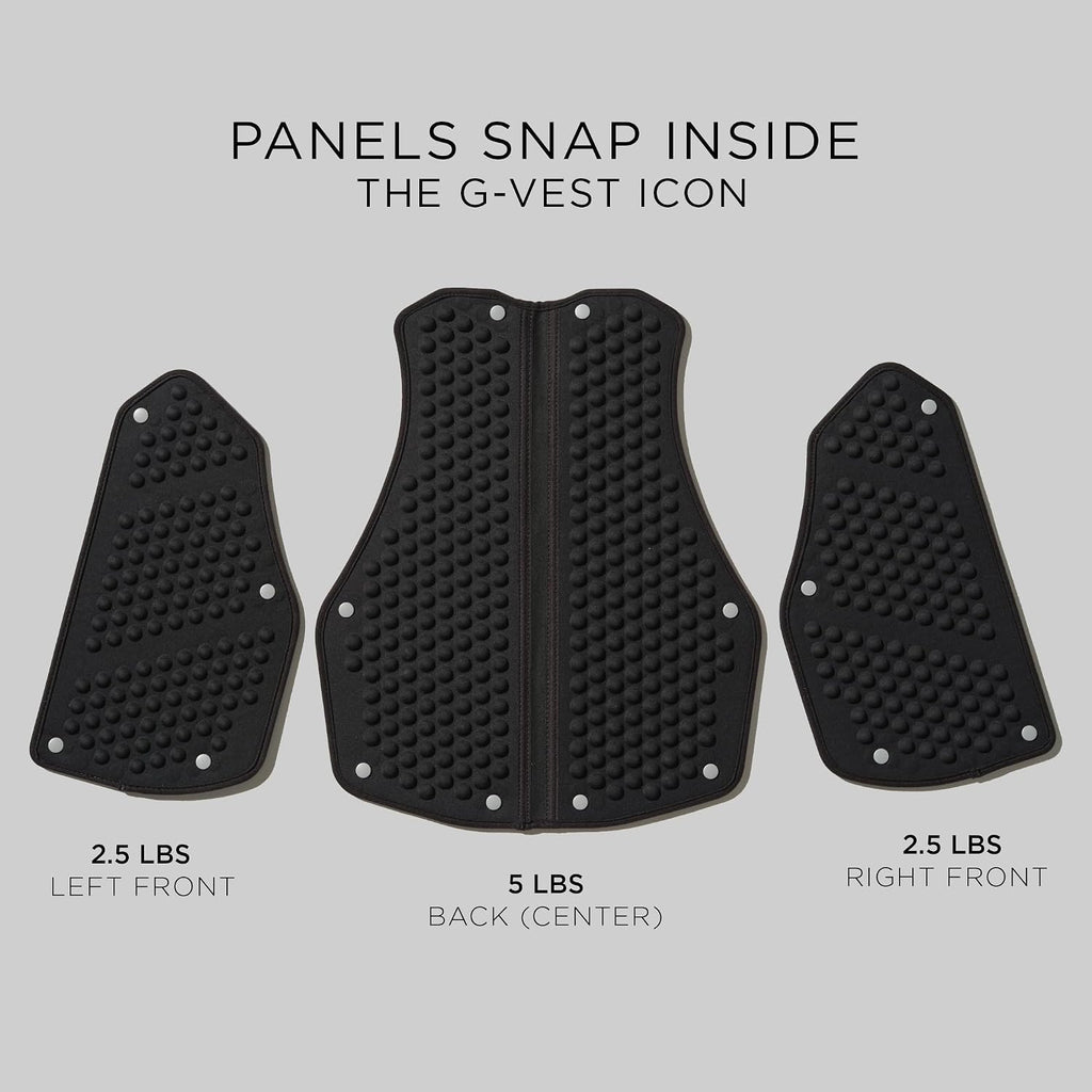 OMORPHO Men's G-Pack Adjustable Weight Inserts | Snap-In Panels for G-Vest Icon | Size L - XXL