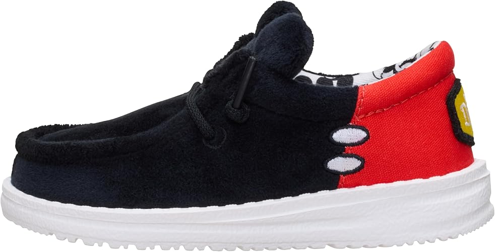 HEYDUDE Unisex Wally Funk Toddler Mickey Mouse - Black/Red - 6C