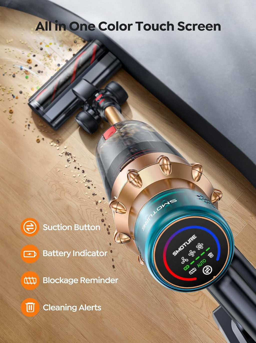 SMOTURE VAC01 Cordless Stick Vacuum - 650W 55kPa