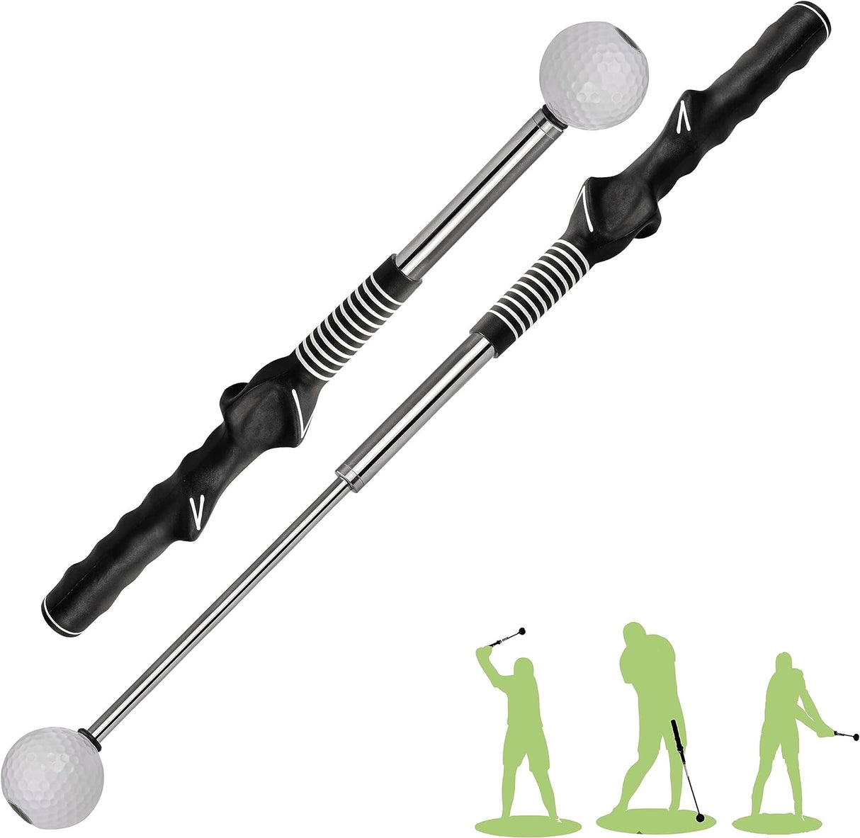 Golf Swing Training Aid - Retractable Sound-Sensing Swing Stick for Correcting Your Golf Swing, Perfect for Indoor and Outdoor Practice (New Open Box)