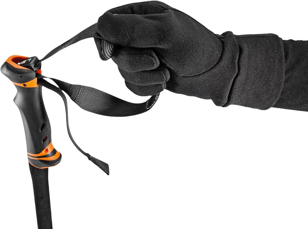 LEKI Helicon Lite Ski Poles - Dark Anthracite-NeonOrange-Black