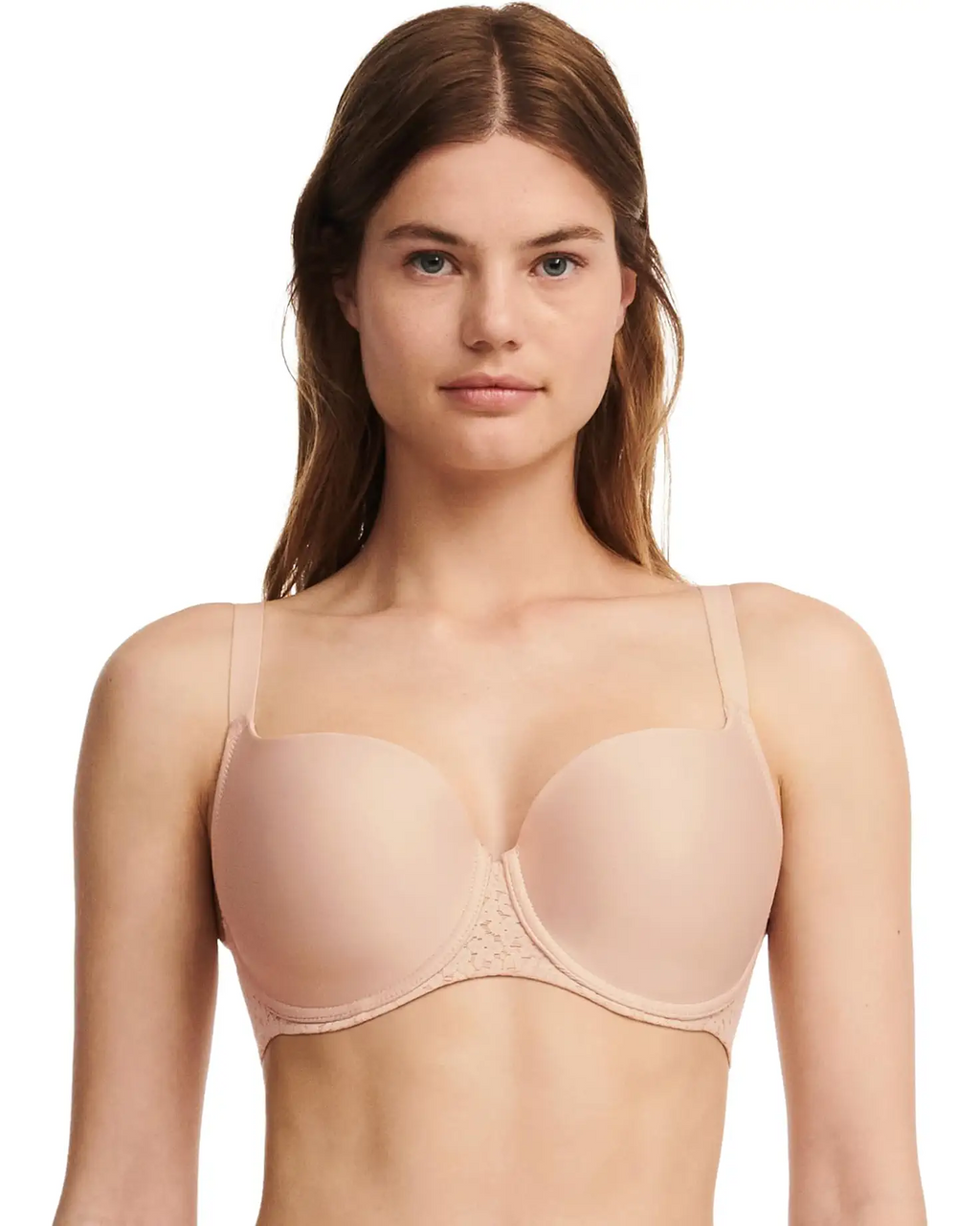 Chantelle Norah Open Neckline T-Shirt Bra (C13FN0-01N) - Nude - Size 32D