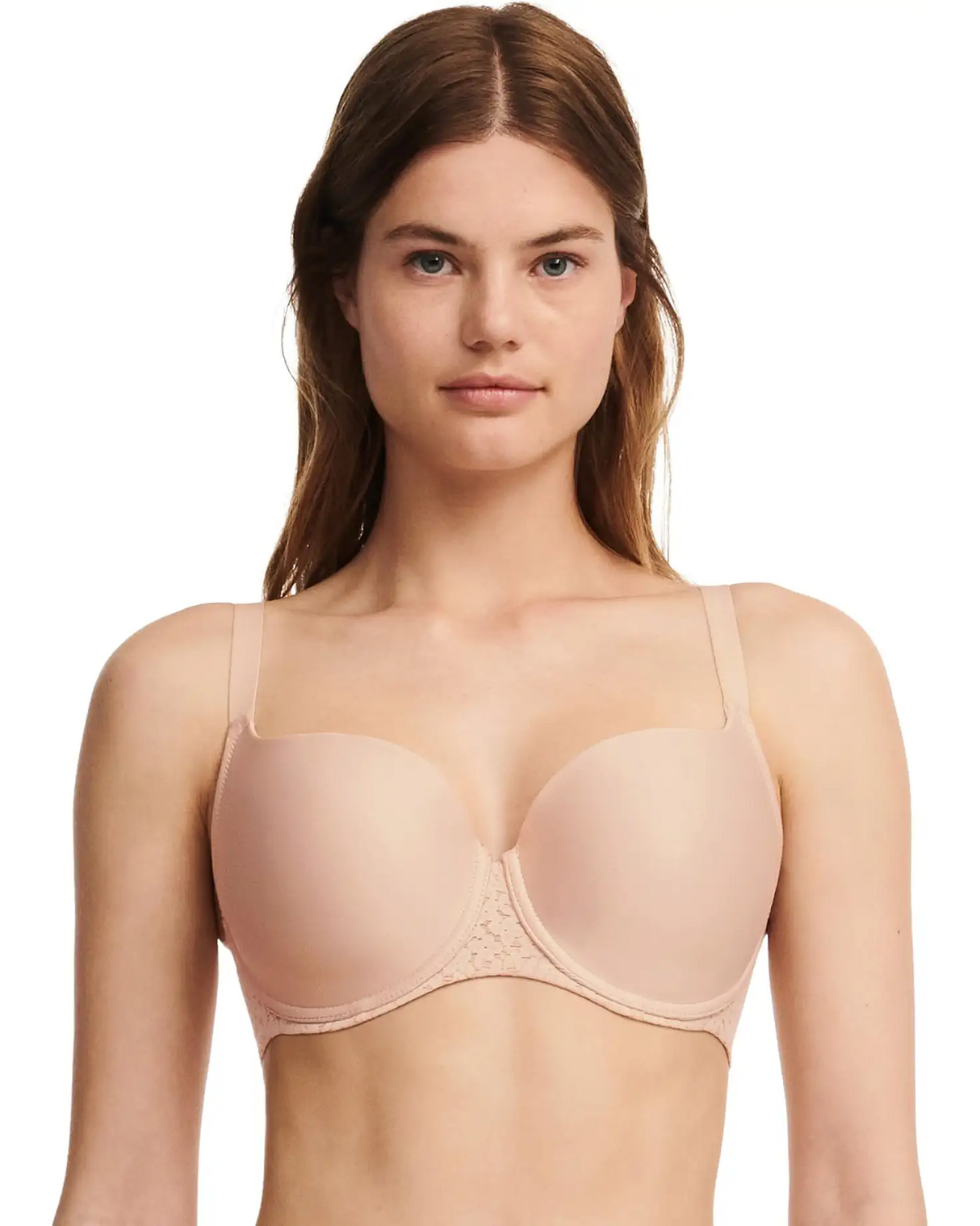 Chantelle Norah Open Neckline T-Shirt Bra (C13FN0-01N) - Nude - Size 32D