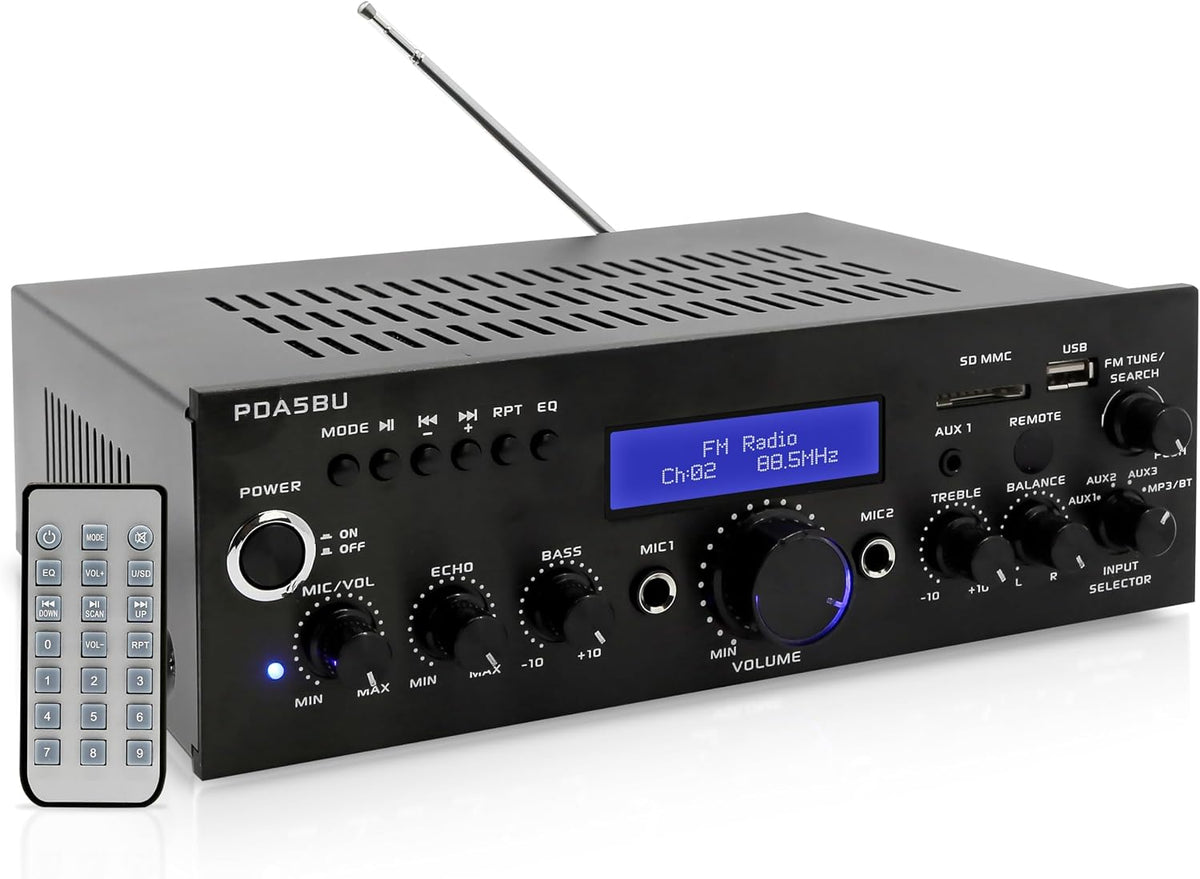 PYLE Wireless Bluetooth Home Power Amplifier Home Entertainment System