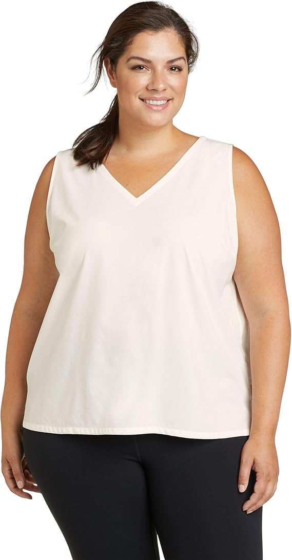 Eddie Bauer Women's Plus Departure Vneck Tank Solid Size XL