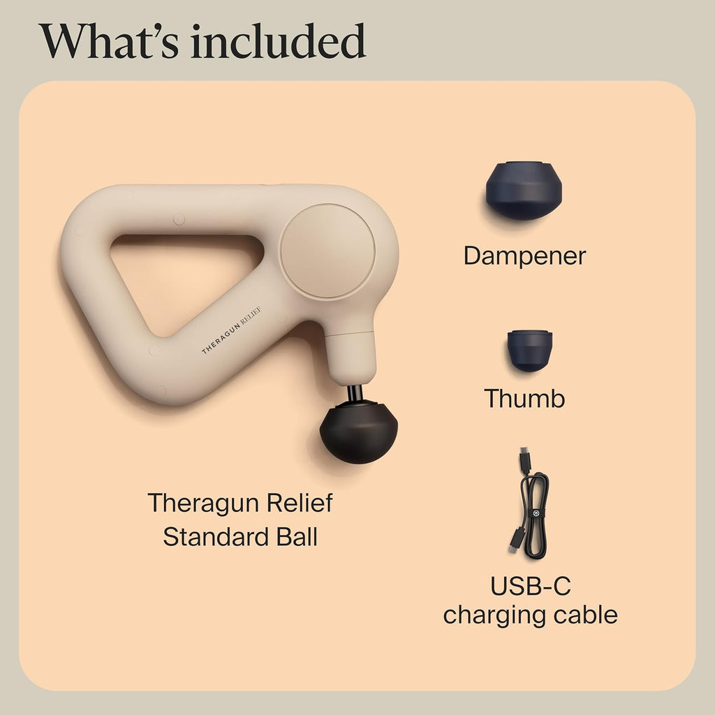 TheraGun Relief by Therabody - Easy-to-Use, Comfortable & Light Handheld Percussion Massage Gun