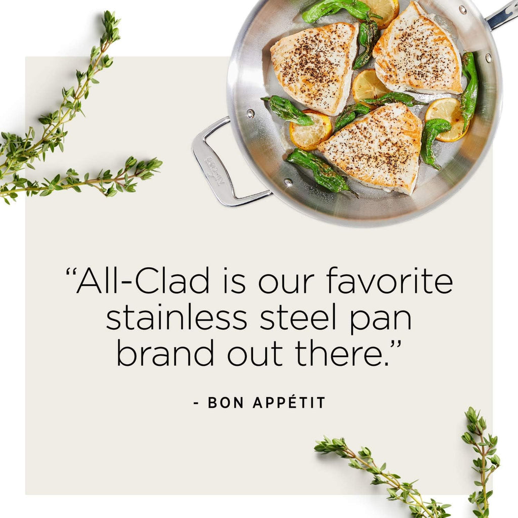 All-Clad D5 Stainless Steel 2 Qt Sauce Pan with Lid, Made in the USA